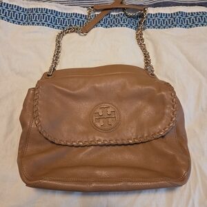 Tory Burch Tan Leather Shoulder Bag